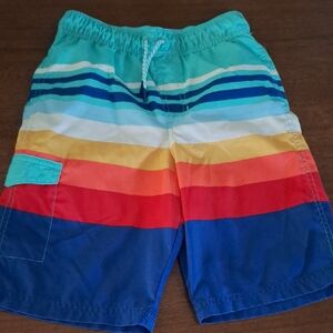 Cat & Jack Boy's Large 12-14 Striped Swim Trunks with Side Pocket